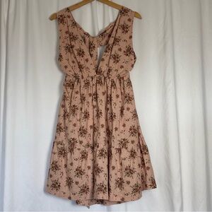 House Of Harlow  Womens Halter Open Back Dress Pink Mini Cottagecore Fairy Sz S
